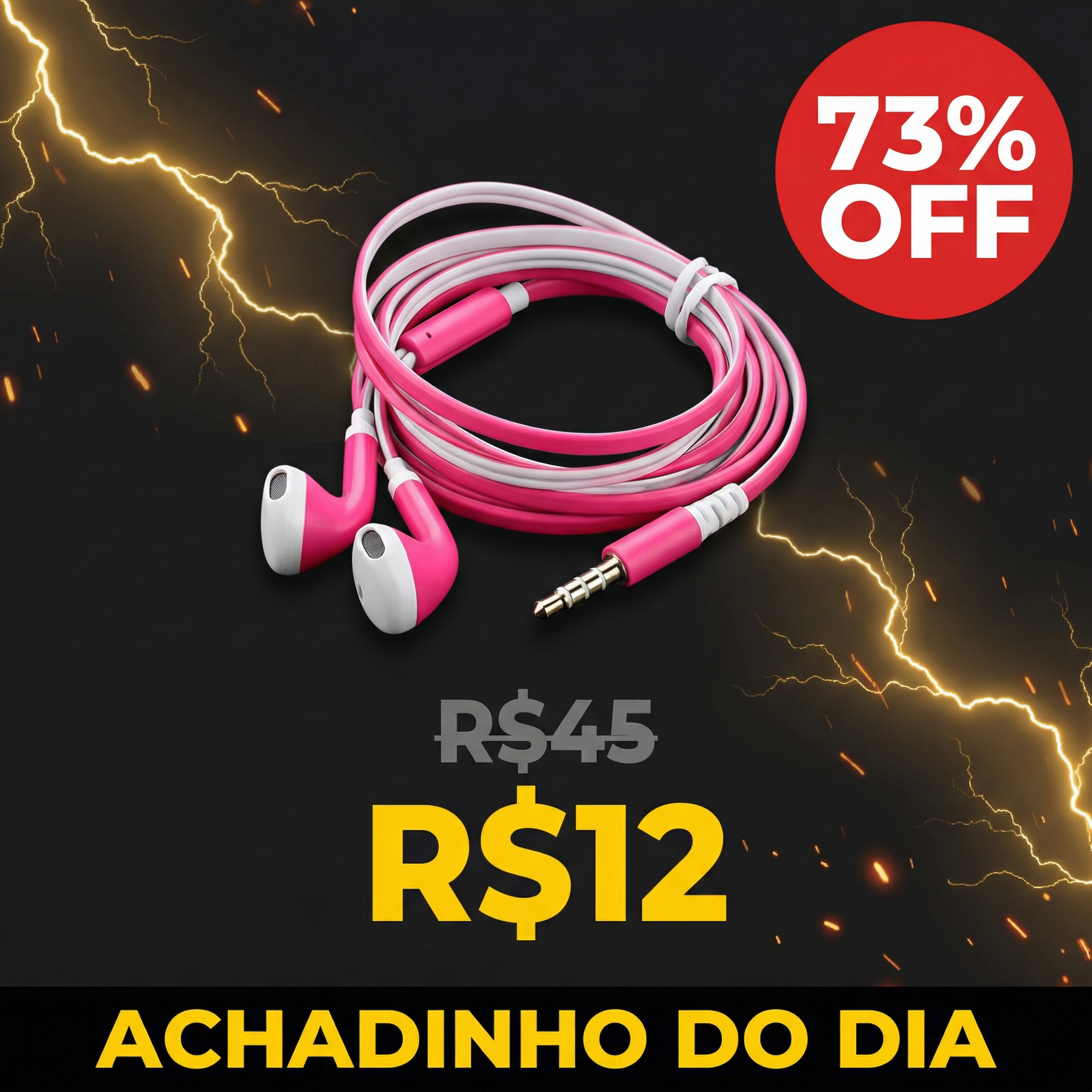 Fone com Fio 73% OFF